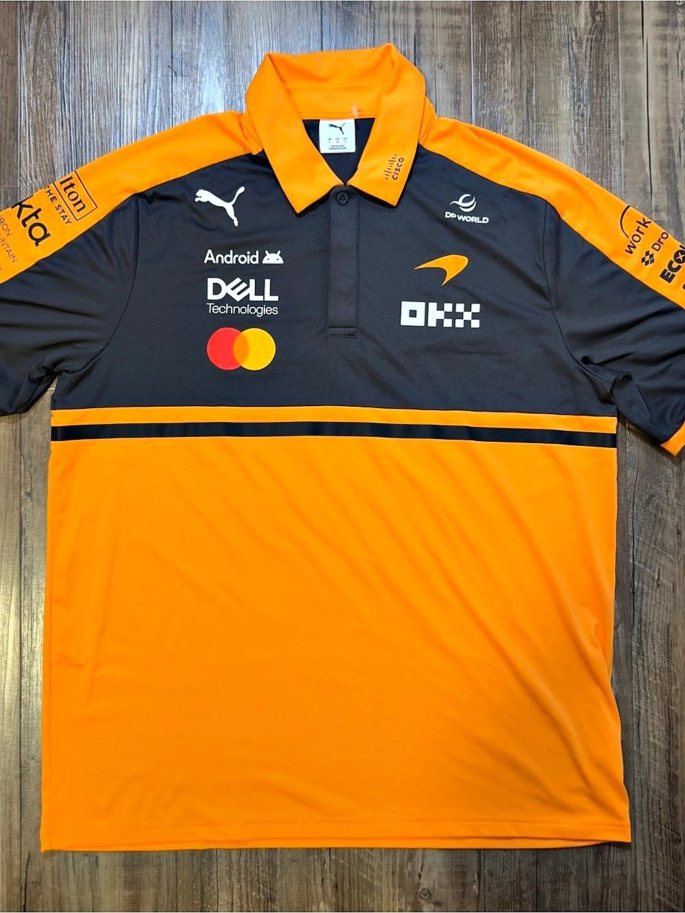 Puma 2026 McLaren F1 PUMA Team Polo Team Polo Orange & Black Medium